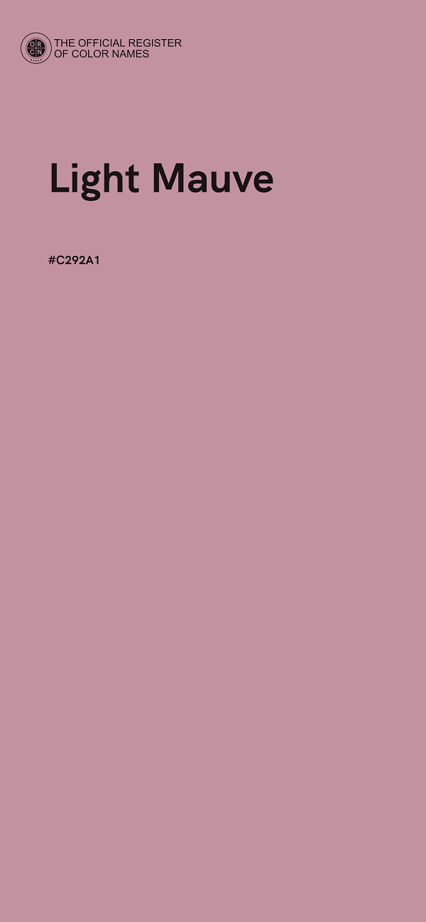 #C292A1 - Light Mauve color image