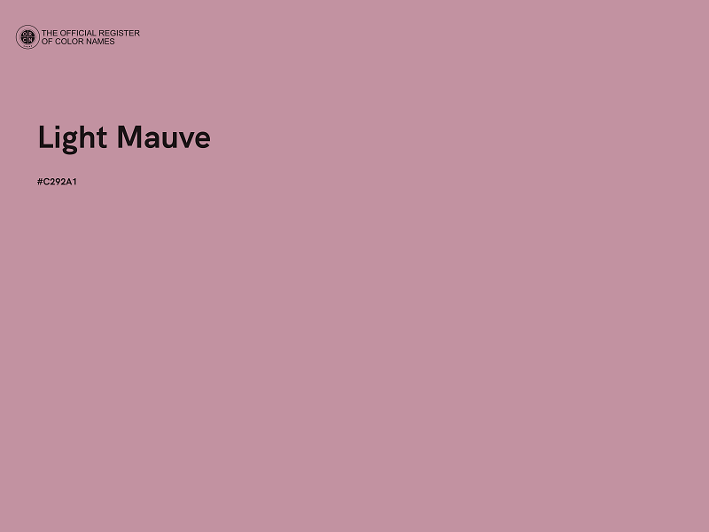 #C292A1 - Light Mauve color image