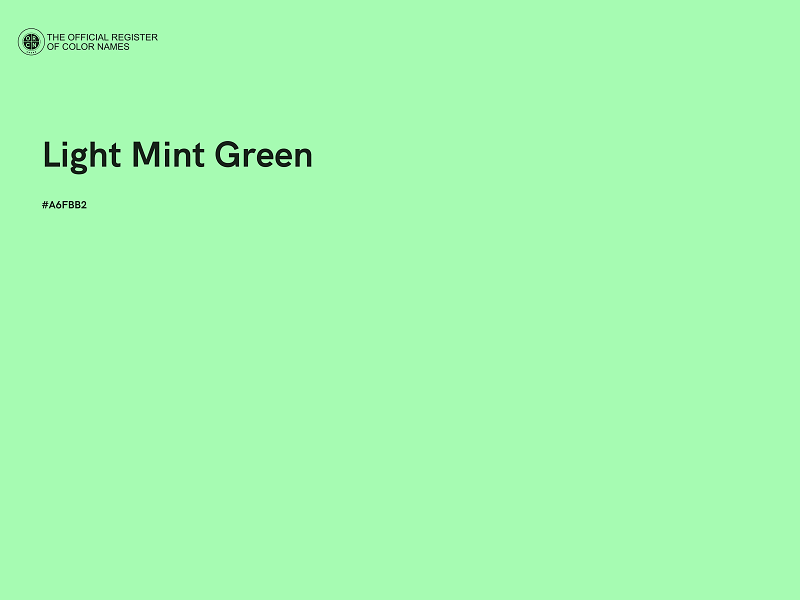 #A6FBB2 - Light Mint Green color image