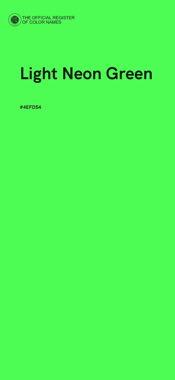 #4EFD54 - Light Neon Green color image