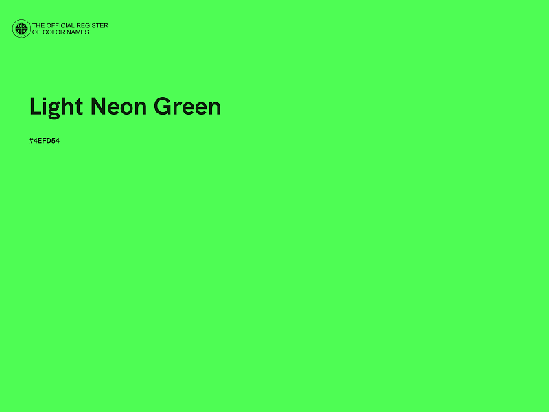 #4EFD54 - Light Neon Green color image