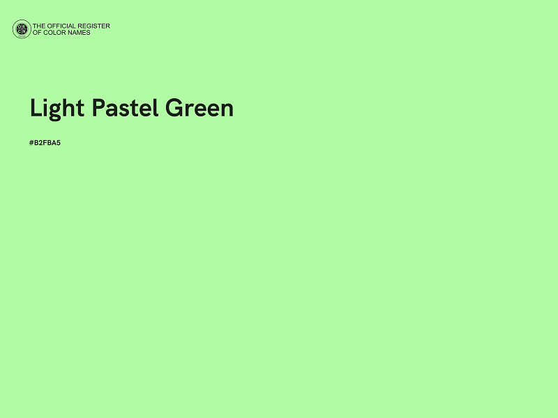 #B2FBA5 - Light Pastel Green color image