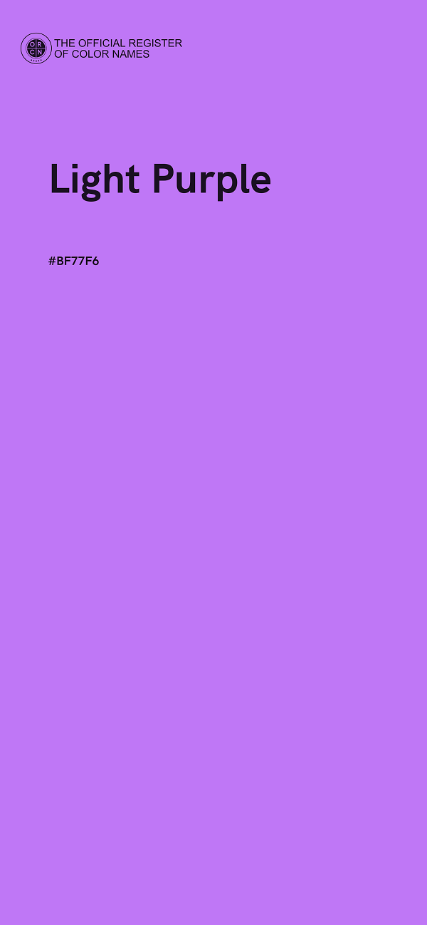 #BF77F6 - Light Purple color image