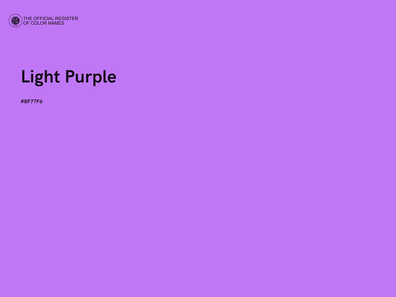 #BF77F6 - Light Purple color image