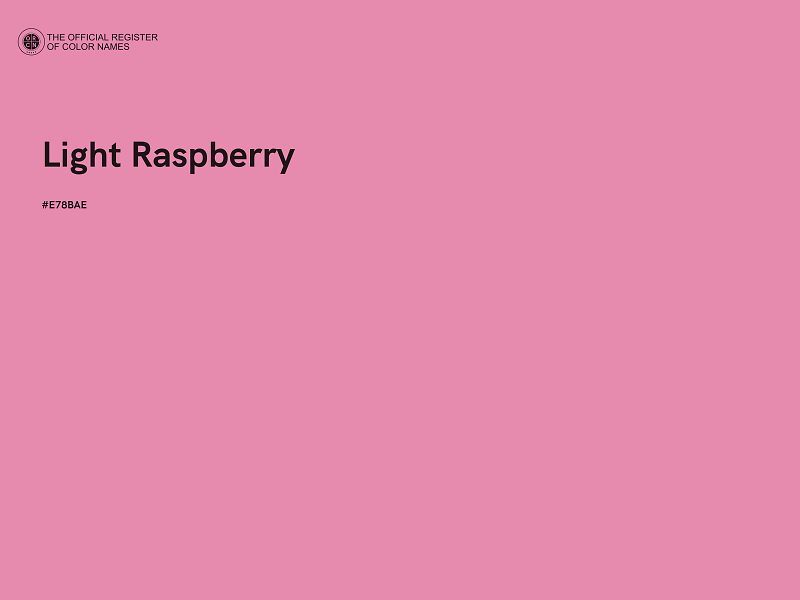 #E78BAE - Light Raspberry color image