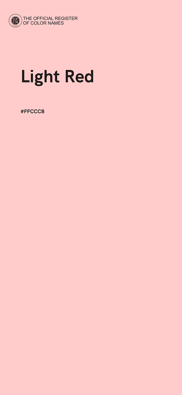 #FFCCCB - Light Red color image