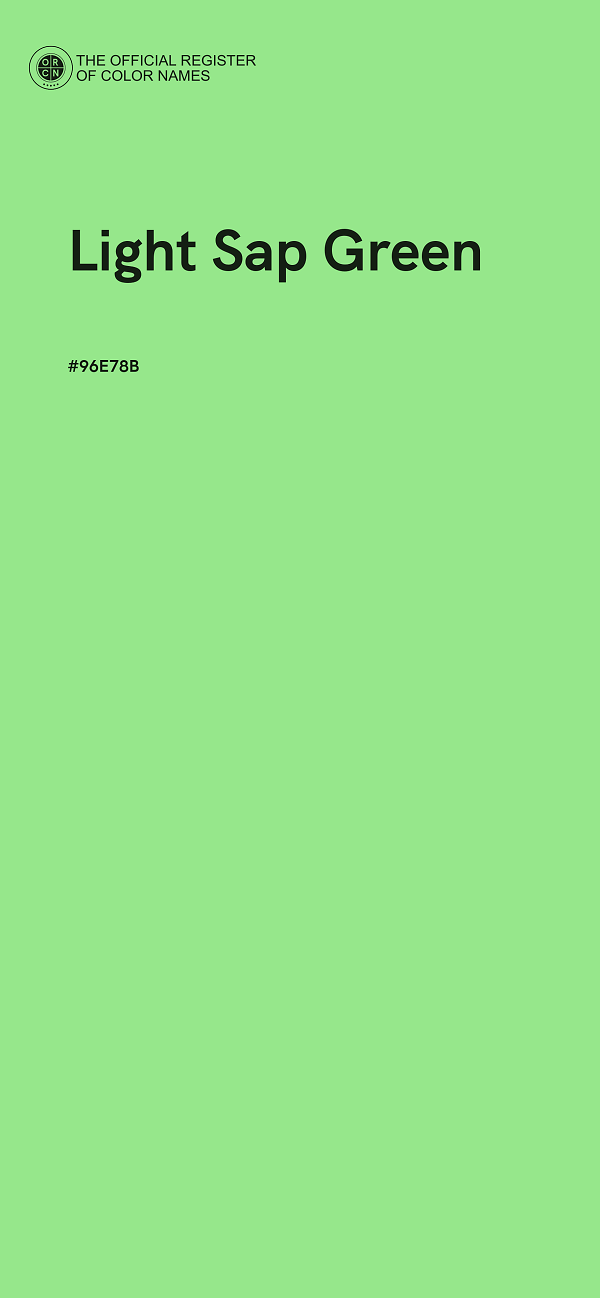 #96E78B - Light Sap Green color image