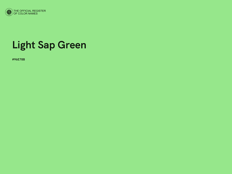 #96E78B - Light Sap Green color image