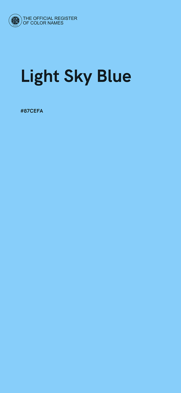 #87CEFA - Light Sky Blue color image