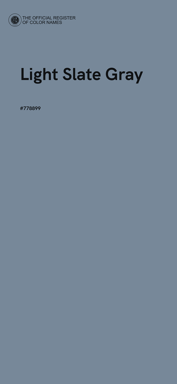 #778899 - Light Slate Gray color image