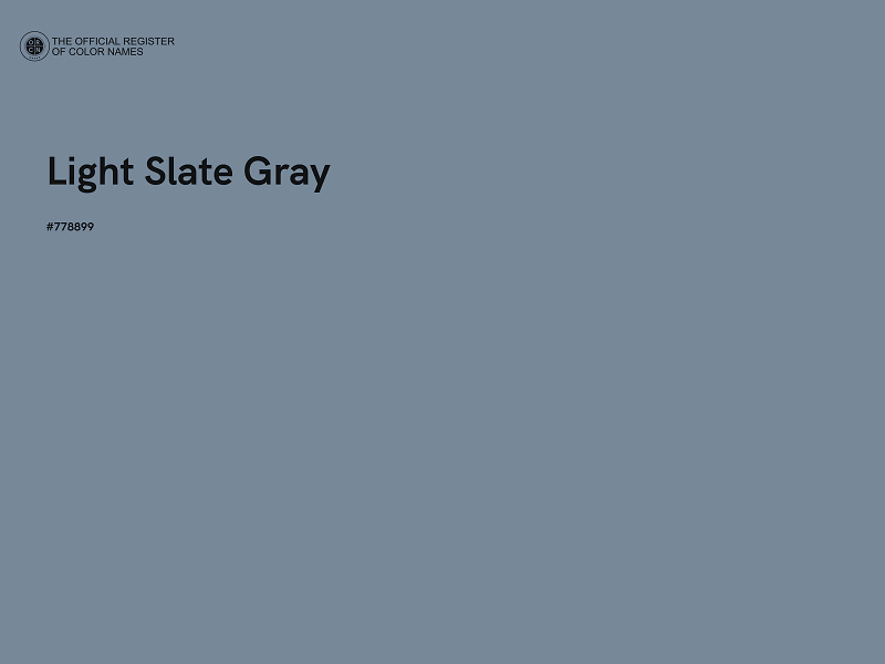 #778899 - Light Slate Gray color image