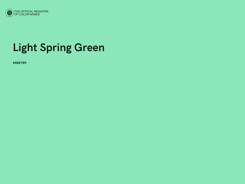 #8BE7B9 - Light Spring Green color image