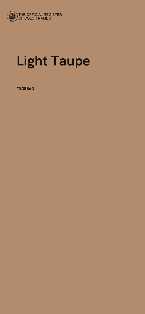 #B38B6D - Light Taupe color image