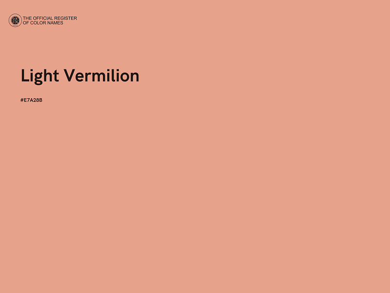 #E7A28B - Light Vermilion color image