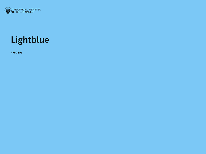#7BC8F6 - Lightblue color image
