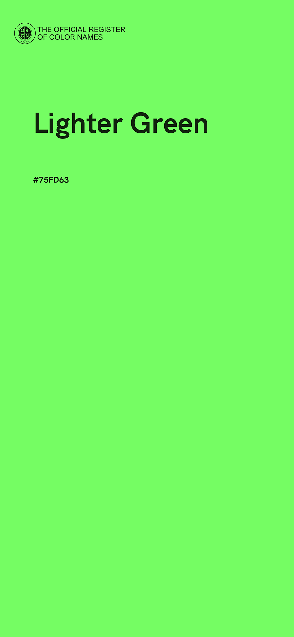 #75FD63 - Lighter Green color image