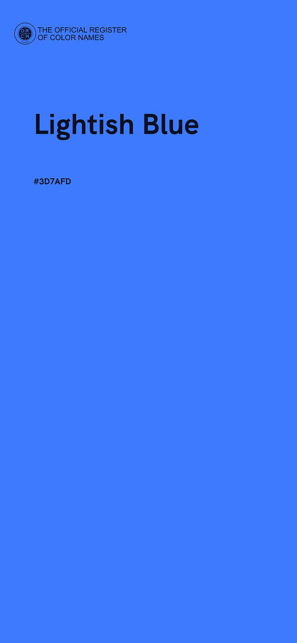 #3D7AFD - Lightish Blue color image
