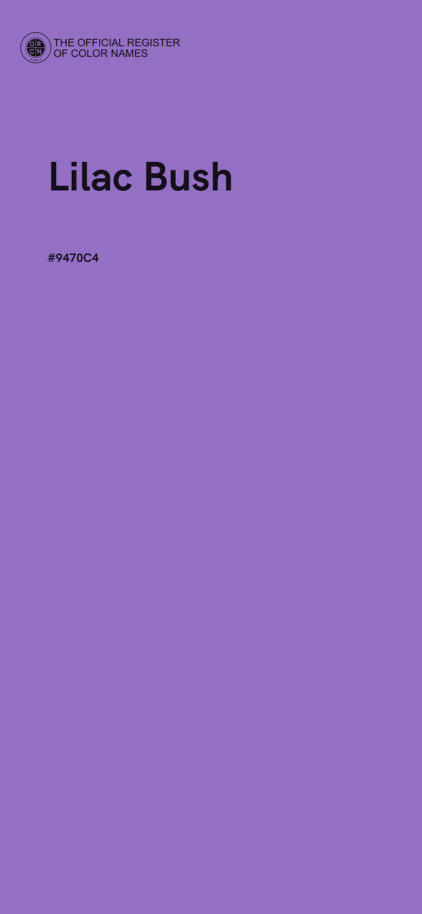 #9470C4 - Lilac Bush color image