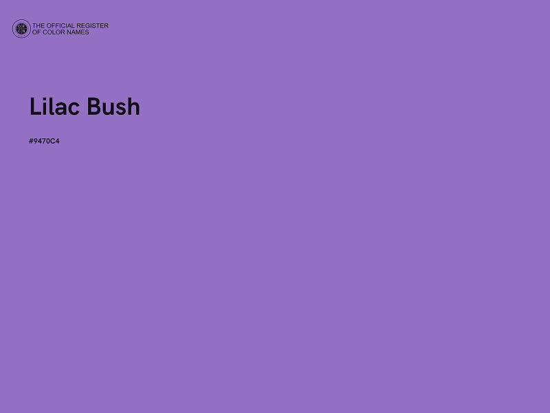 #9470C4 - Lilac Bush color image