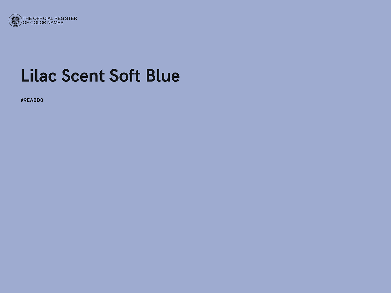 #9EABD0 - Lilac Scent Soft Blue color image