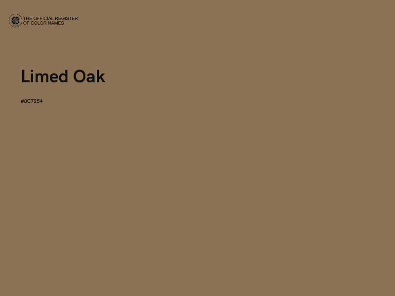 #8C7254 - Limed Oak color image