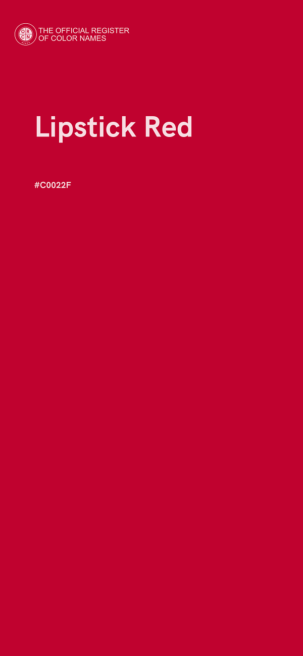 #C0022F - Lipstick Red color image