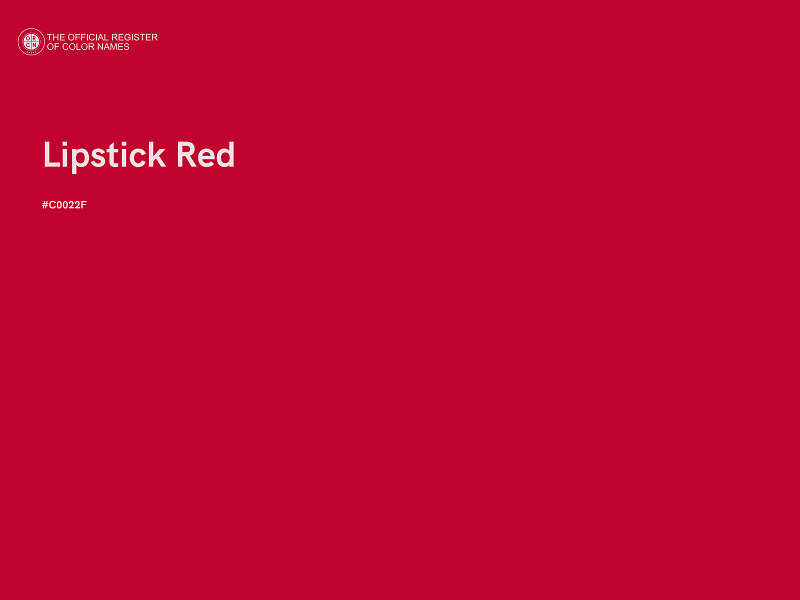 #C0022F - Lipstick Red color image