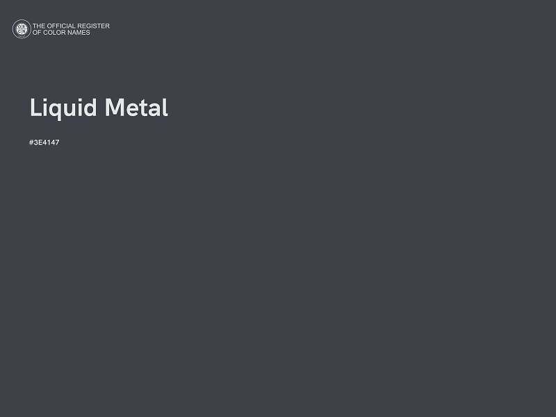 #3E4147 - Liquid Metal color image