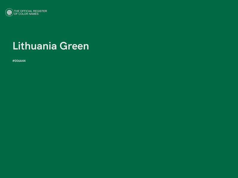 #006A44 - Lithuania Green color image