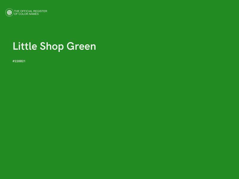 #228B21 - Little Shop Green color image