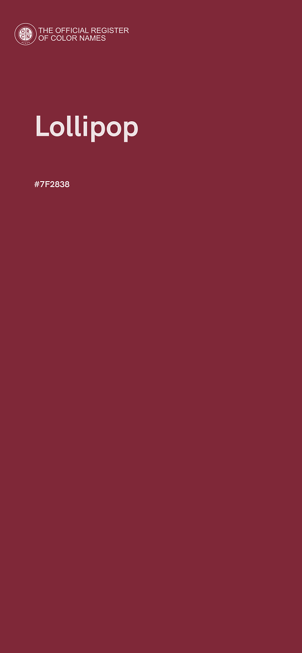#7F2838 - Lollipop color image