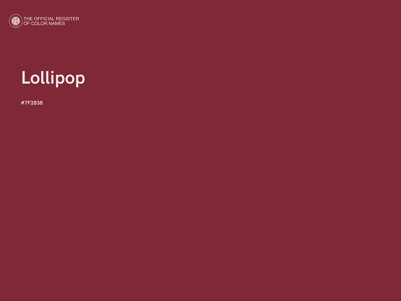 #7F2838 - Lollipop color image