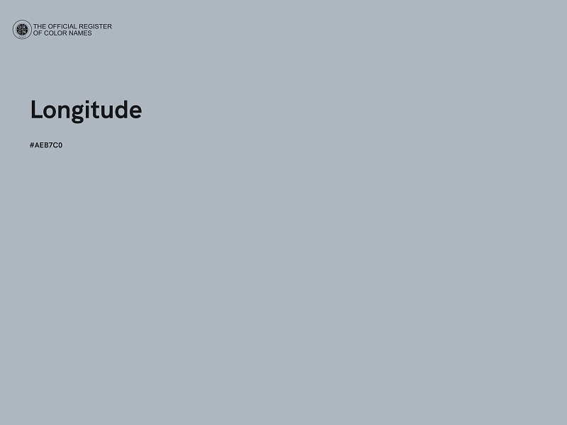 #AEB7C0 - Longitude color image