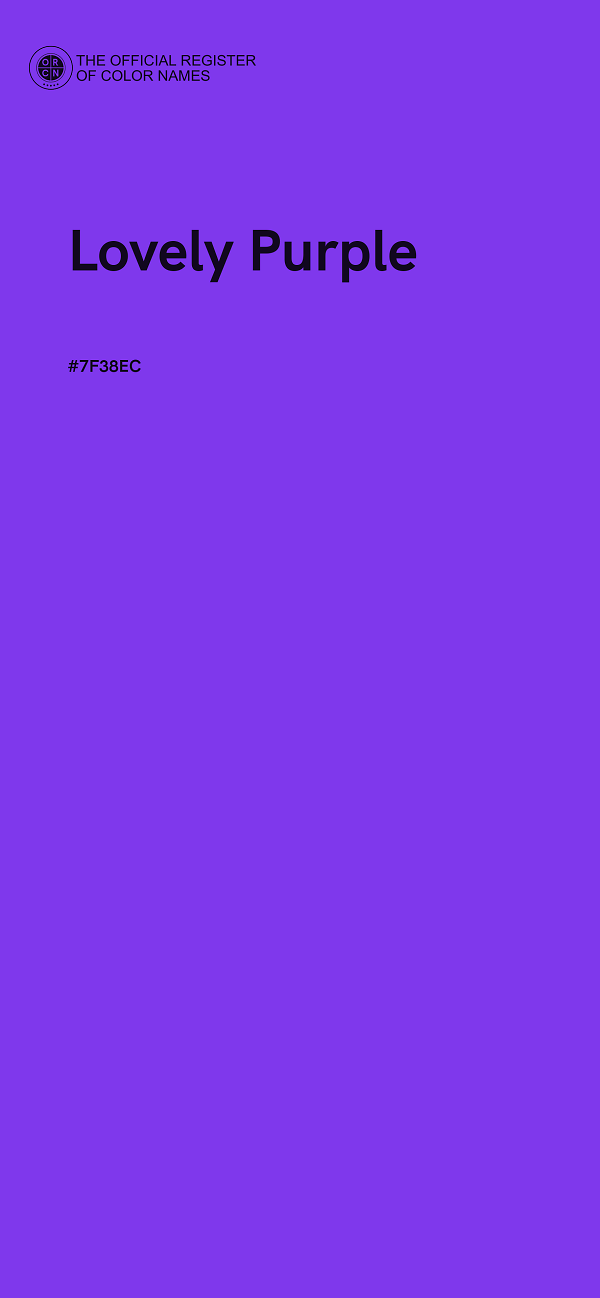 #7F38EC - Lovely Purple color image