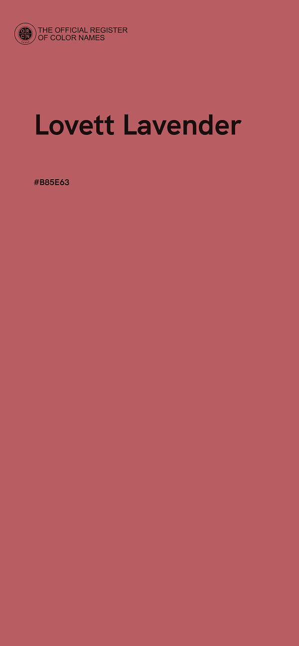 #B85E63 - Lovett Lavender color image