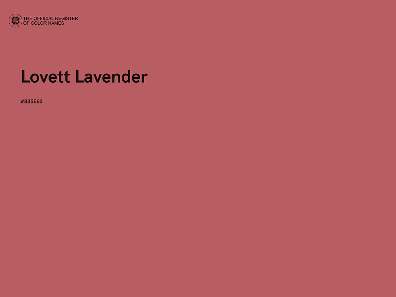 #B85E63 - Lovett Lavender color image