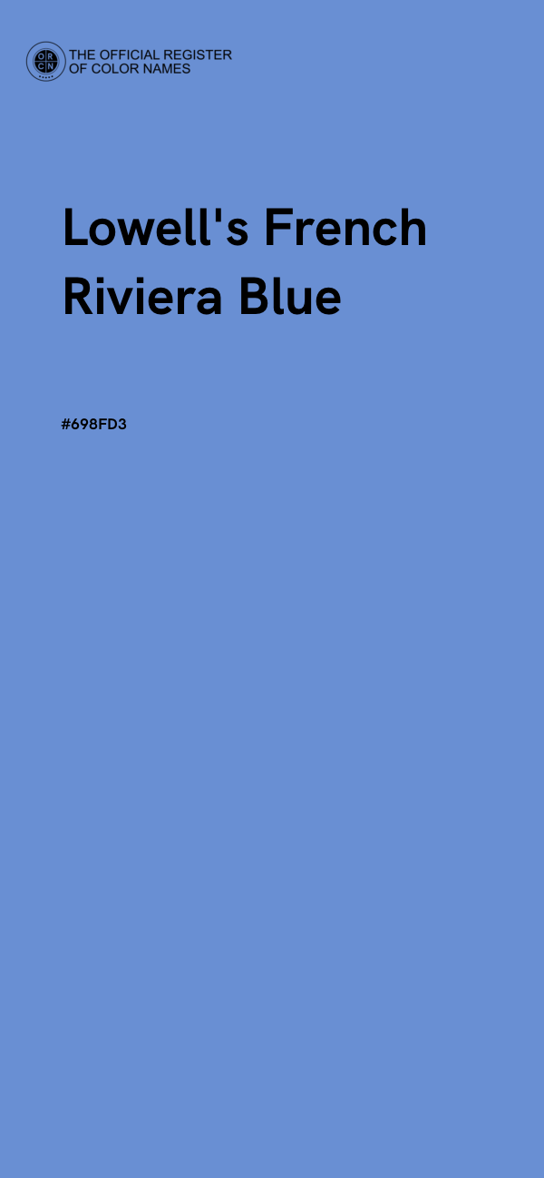 #698FD3 - Lowell's French Riviera Blue color image