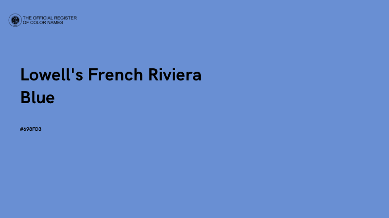 #698FD3 - Lowell's French Riviera Blue color image