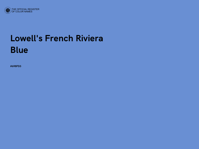 #698FD3 - Lowell's French Riviera Blue color image
