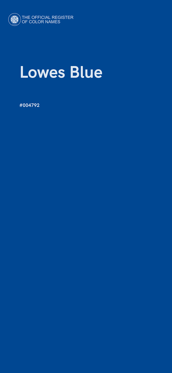 #004792 - Lowes Blue color image