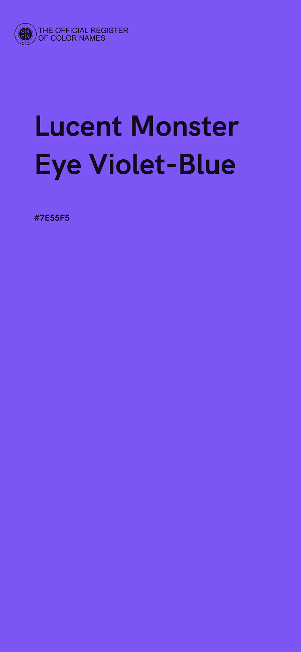 #7E55F5 - Lucent Monster Eye Violet-Blue color image