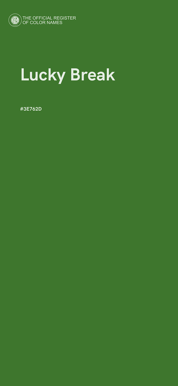 #3E762D - Lucky Break color image