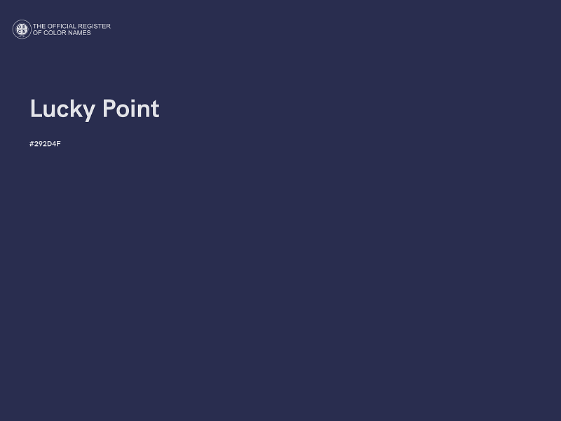 #292D4F - Lucky Point color image