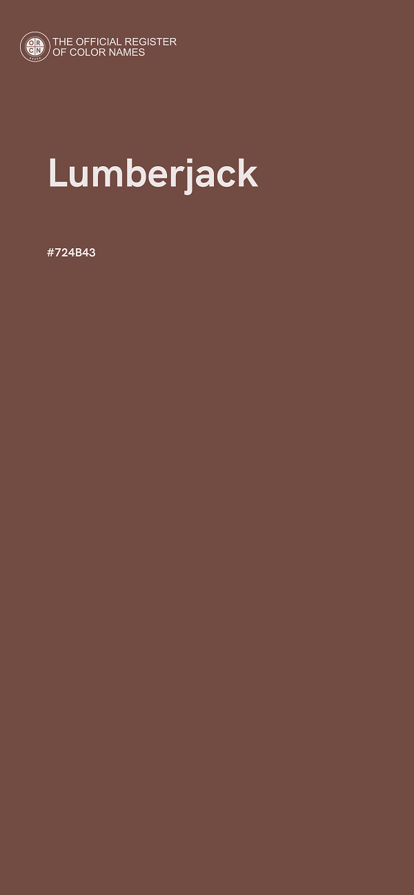 #724B43 - Lumberjack color image