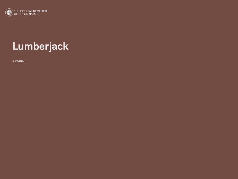 #724B43 - Lumberjack color image