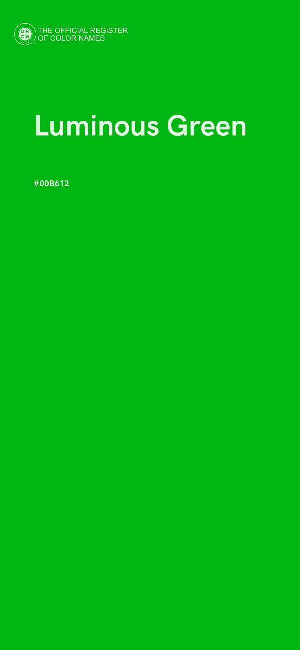 #00B612 - Luminous Green color image