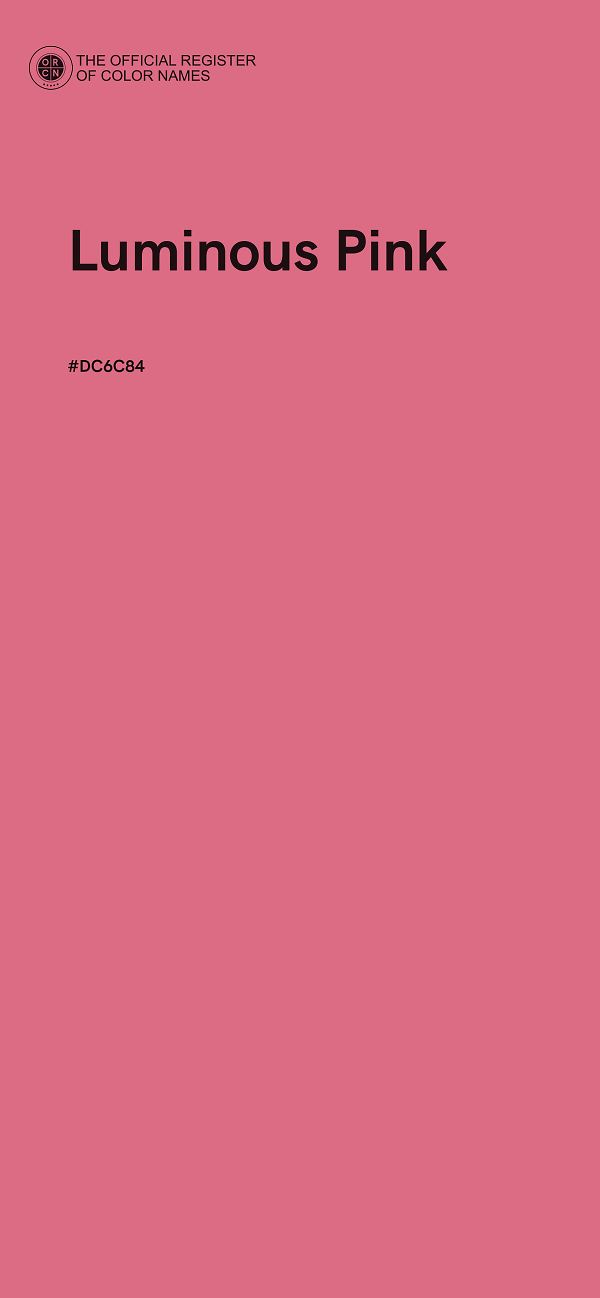 #DC6C84 - Luminous Pink color image