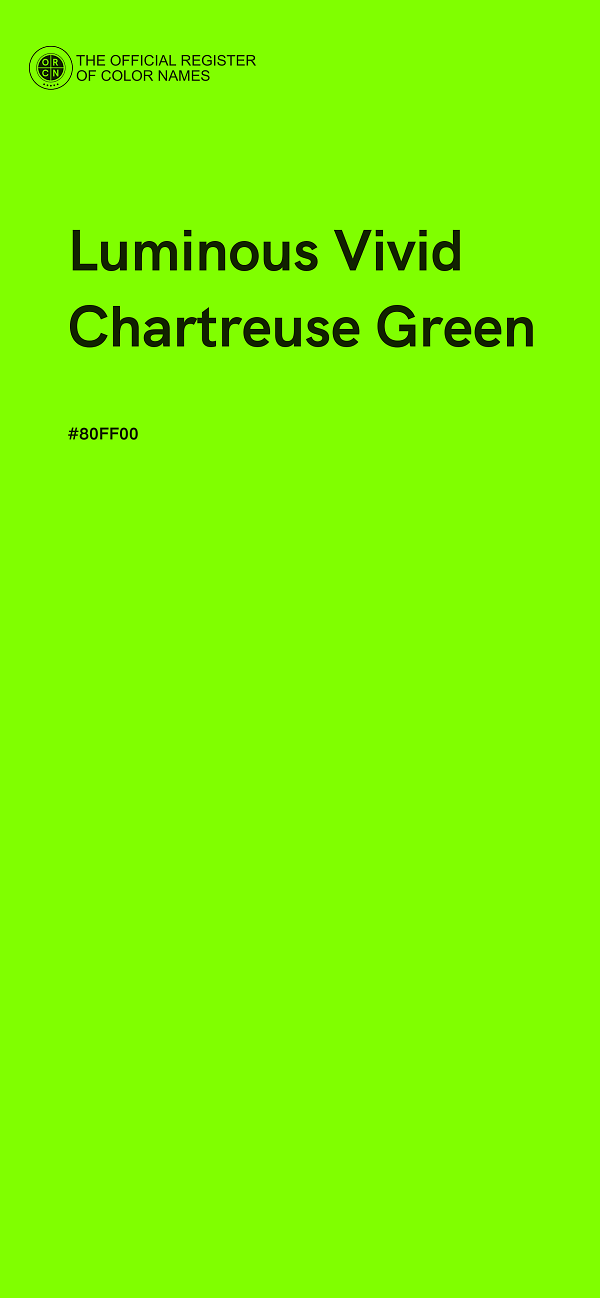 #80FF00 - Luminous Vivid Chartreuse Green color image