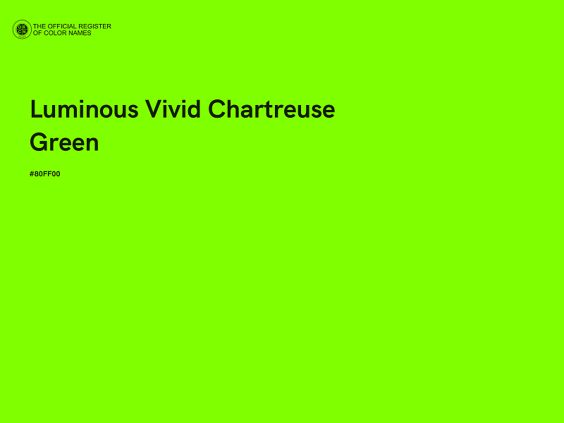 #80FF00 - Luminous Vivid Chartreuse Green color image