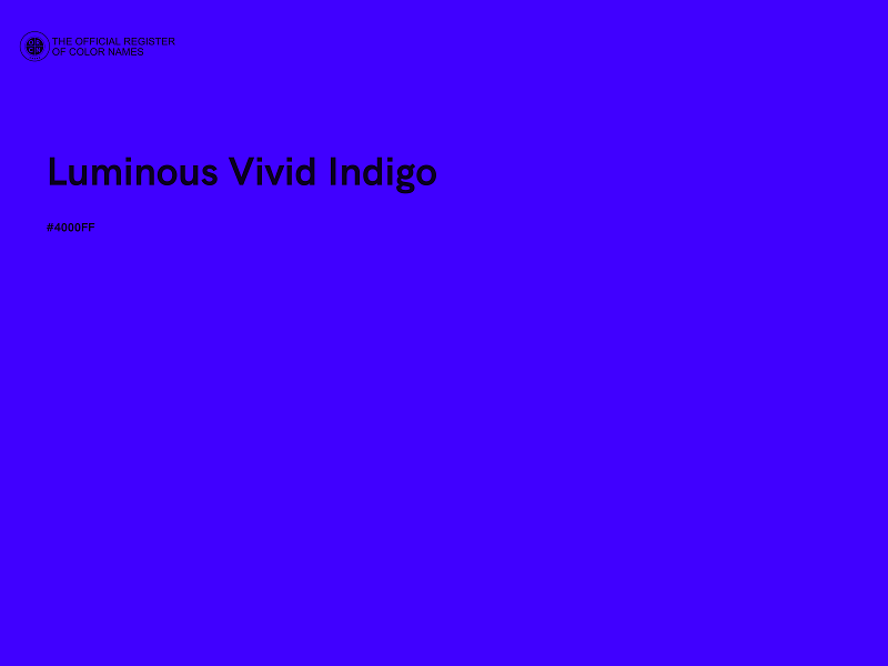 #4000FF - Luminous Vivid Indigo color image